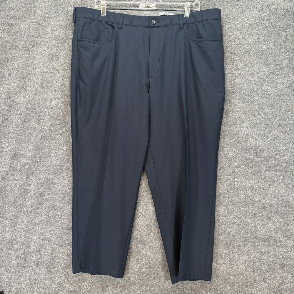 Greg Norman Golf Pants Mens 40x26 Blue Stretch‎ Performance Flat Front Chinos
